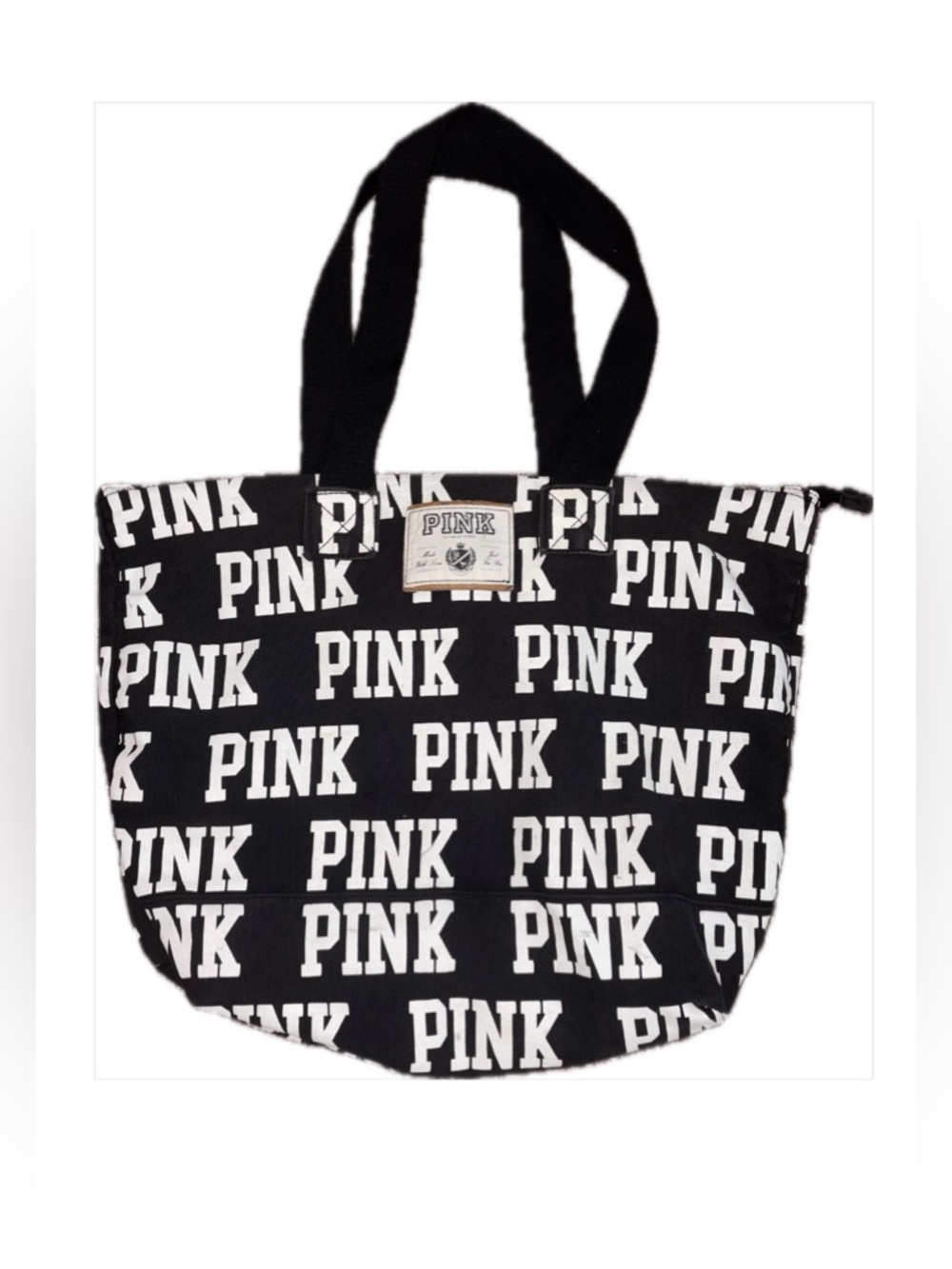 PINK Victoria's Secret Black and White Logo Tote